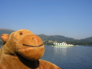 Mr Monkey watches a steamer