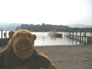 Mr Monkey on the beach at Derwentwater