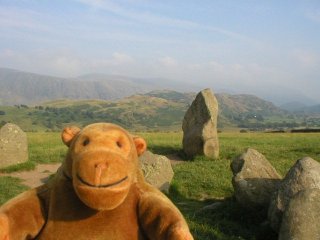 Mr Monkey in a stone circle