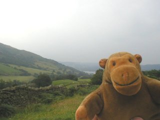 Mr Monkey looking down to Ambleside