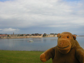 Mr Monkey across the Tweed from Berwick