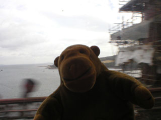 Mr Monkey on the Forth Rail Bridge