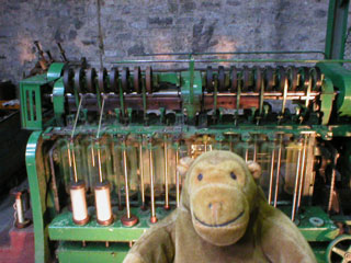 Mr Monkey with some jute machinery