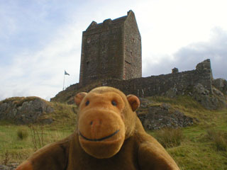 Mr Monkey below Snailholm Tower