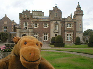 Mr Monkey outside Abbotsford House