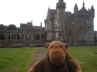 Mr Monkey outside Abbotsford House