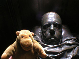 Mr Monkey with Sir Walter Scott's deathmask