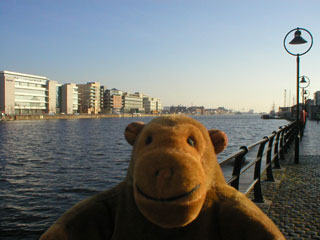 Mr Monkey on the quayside