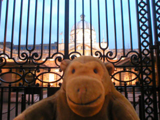 Mr Monkey outside the Irish parliament