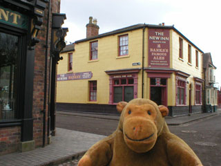 Mr Monkey opposite the New Inn public house