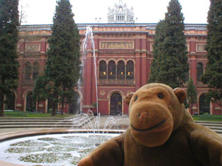 Mr Monkey in the central court of the V & A
