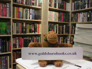 Mr Monkey inside Goldsboro Books