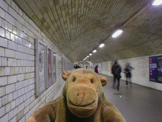 Mr Monkey in the subway to the South Kensington museums