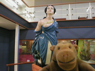 Mr Monkey with a ship's figurehead