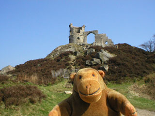 Mr Monkey below Mow Cop castle