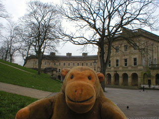 Mr Monkey crossing the Slopes towards the Crescent