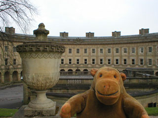 Mr Monkey looking at the Crescent from the Slopes