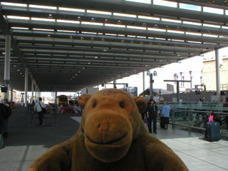 Mr Monkey in St Pancras station