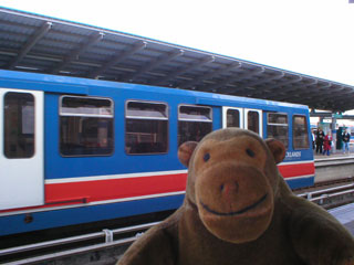 Mr Monkey on the Docklands Light Railway