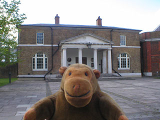 Mr Monkey outside the Royal Arsenal Main GuardHouse