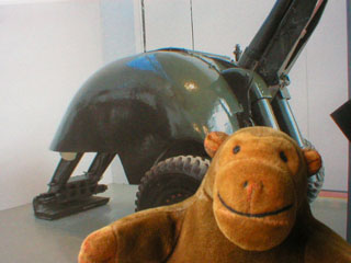 Mr Monkey examines a Garrington Gun