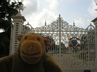 Mr Monkey at the gates to Vivary Park