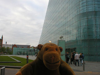 Mr Monkey approaching Urbis