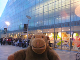 Mr Monkey walking away from Urbis