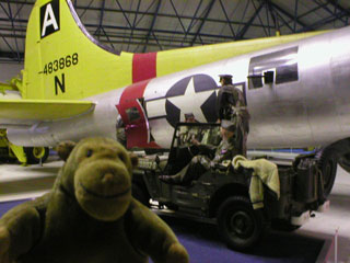 Mr Monkey at the back of the B17G