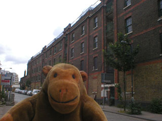 Mr Monkey in front of Culross Buildings