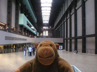 Mr Monkey in the Turbine Hall of the Tate Modern