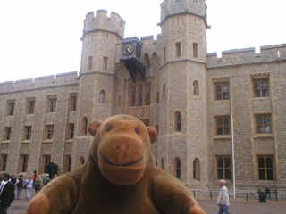 Mr Monkey outside the Waterloo Barracks