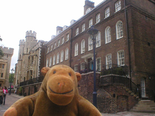 Mr Monkey outside the old hospital block