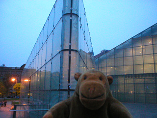 Mr Monkey scampering past Urbis