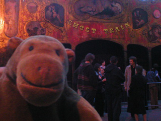 Mr Monkey outside Carnesky's Ghost Train