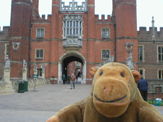 Mr Monkey in front of the main entrance