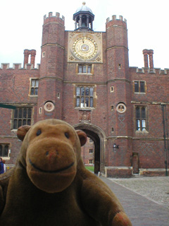 Mr Monkey looking up at the Clock Tower