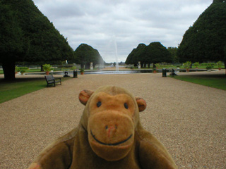 Mr Monkey on a broad path in the East Gardens