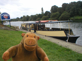 Mr Monkey preparing to board the MV Hendon