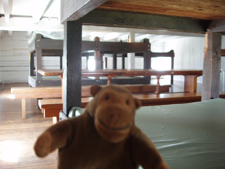 Mr Monkey inside Blockhouse Number 1