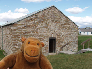 Mr Monkey outside the Stone Magazine