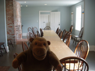 Mr Monkey inside the Blue Barracks