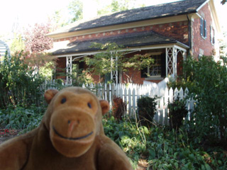 Mr Monkey outside the Simpson house