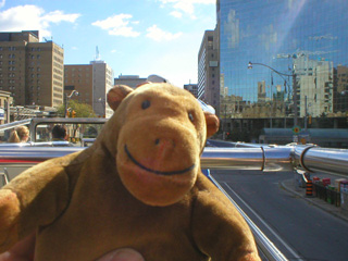 Mr Monkey in the Bus going into the water