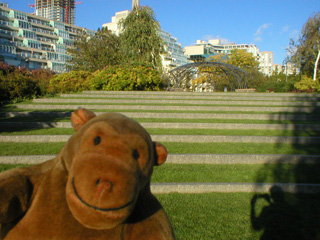 Mr Monkey at the bottom of the Gigue steps