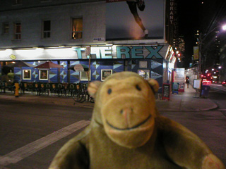 Mr Monkey outside the Rex jazz club