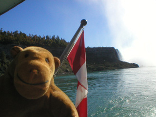 Mr Monkey looking back along the river