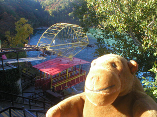 Mr Monkey looking down at the Aero Car