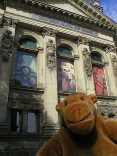 Mr Monkey outside the Hockey Hall of Fame