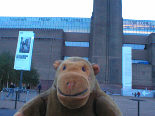 Mr Monkey outside the Tate Modern